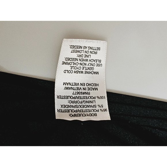 Allen Shwartz Sleeveless Dress Size Large Smocked bodycon Black - Picture 4 of 7